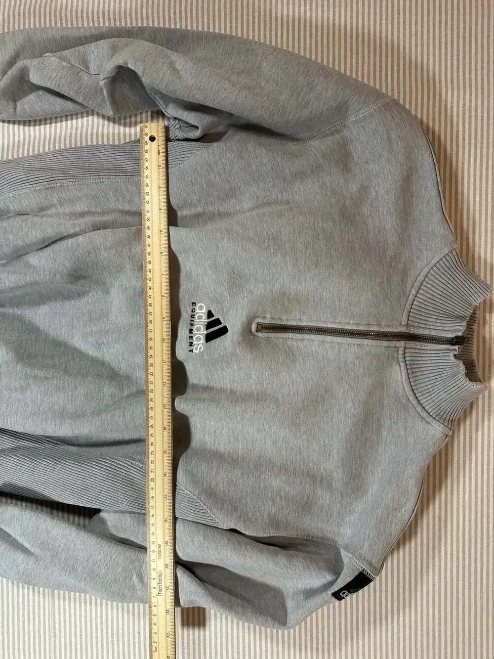 Vintage 90s Adidas Equipment Quarter Zip Sweatshirt Grey